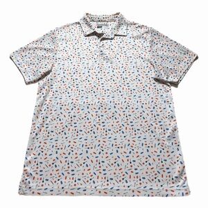 PGA Tour Men’s Pro Series Golf White Graphic Print Polo M Cook Out BBQ Picnic